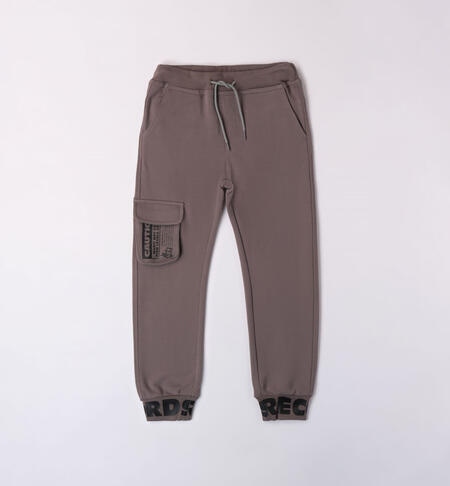 Boys' tracksuit bottoms GREY