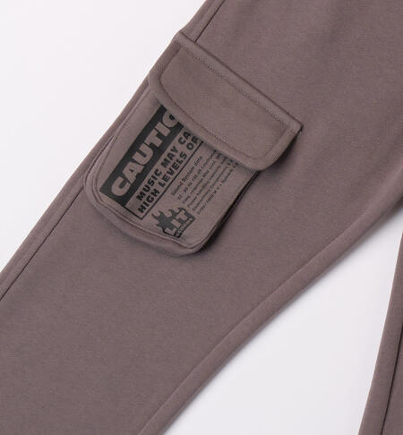 iDO tracksuit bottoms for boys from 8 to 16 years GRIGIO SCURO-0564