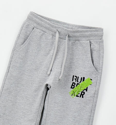 Pantalone tuta per ragazzo GRIGIO MELANGE-8992