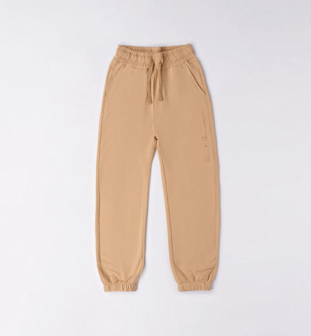 iDO tracksuit trousers with print for girls from 8 to 16 years BEIGE-0732