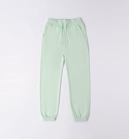 Pantalone tuta ragazza con stampa da 8 a 16 anni iDO VERDE-4842