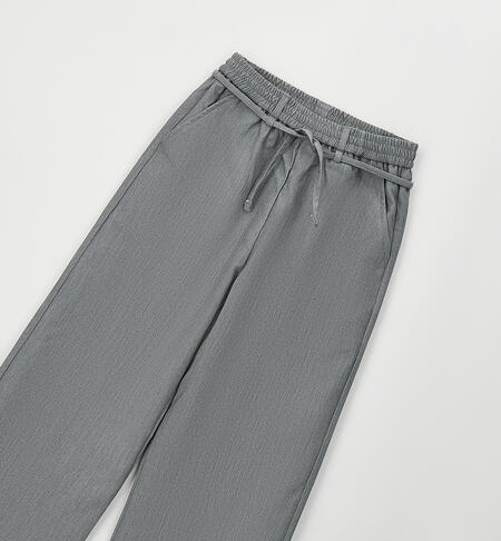 Girl's tracksuit trousers GRIGIO MELANGE-8970