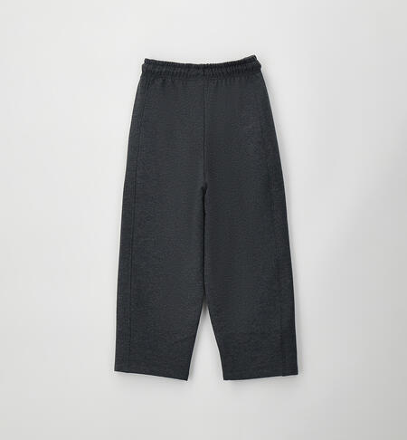 Pantalone tuta ragazza GRIGIO MELANGE SCURO-8994