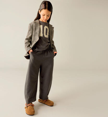 Pantalone tuta ragazza GRIGIO