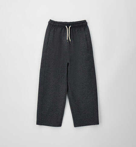 Pantalone tuta ragazza GRIGIO MELANGE SCURO-8994