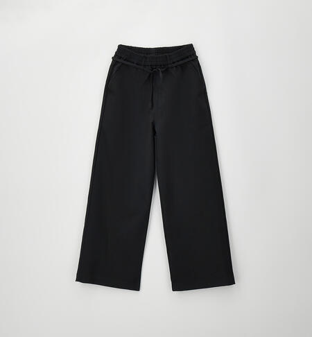 Girl's tracksuit trousers BLACK