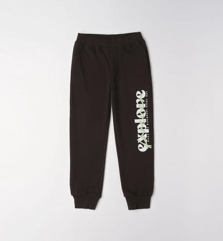 Pantalone tuta ragazzo "explore" da 8 a 16 anni iDO NERO-0658