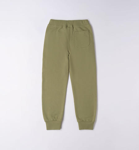 iDO "explore" tracksuit trousers for boys from 8 to 16 years VERDE SALVIA-5454