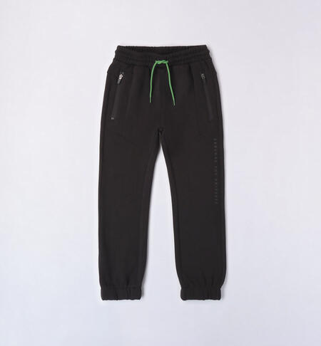 iDO cotton tracksuit bottoms for boys from 8 to 16 years NERO-0658