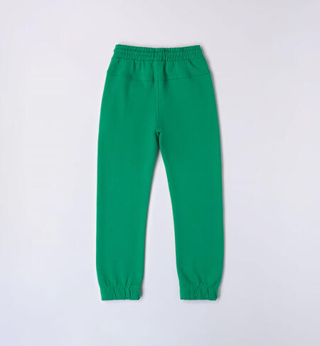 Pantalone tuta ragazzo in cotone da 8 a 16 anni iDO VERDE-5156