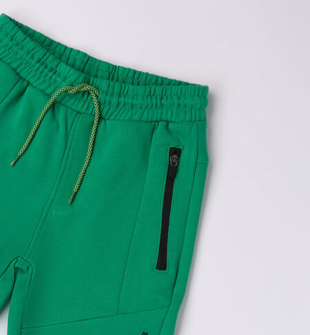 iDO cotton tracksuit bottoms for boys from 8 to 16 years VERDE-5156