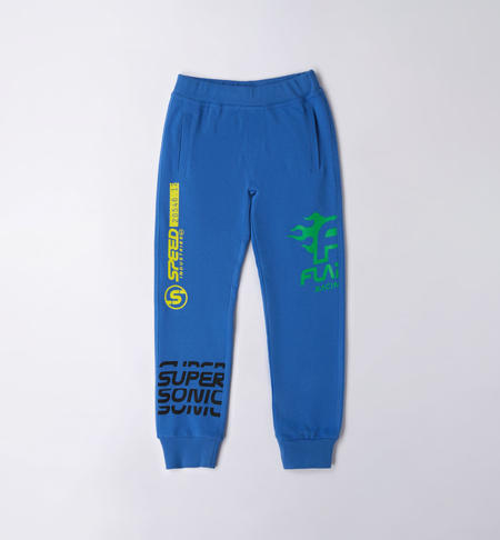 iDO colourful print tracksuit trousers for boys from 8 to 16 years ROYAL CHIARO-3734