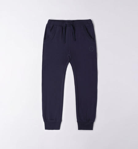 iDO solid colour tracksuit bottoms for boys from 8 to 16 years NAVY-3854