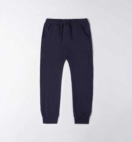 Boy's solid colour tracksuit bottoms BLUE