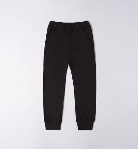 iDO solid colour tracksuit bottoms for boys from 8 to 16 years NERO-0658