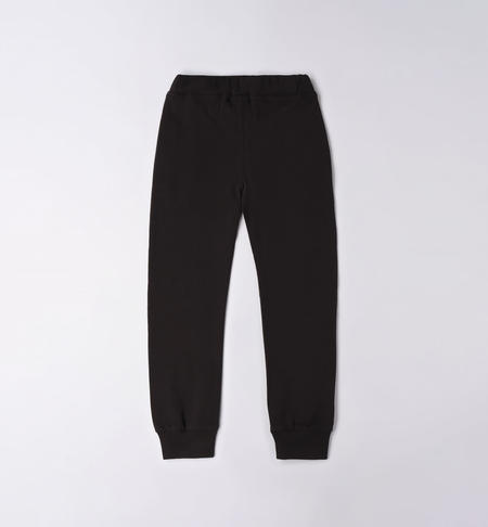 iDO solid colour tracksuit bottoms for boys from 8 to 16 years NERO-0658