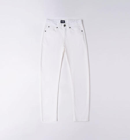 Boy's twill trousers WHITE