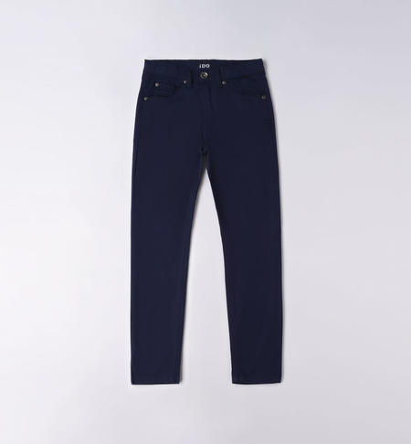 iDO twill trousers for boys from 8 to 16 years NAVY-3854