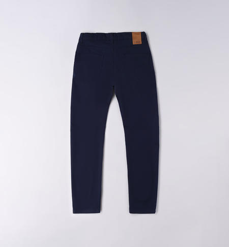 iDO twill trousers for boys from 8 to 16 years NAVY-3854