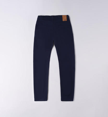 iDO twill trousers for boys from 8 to 16 years NAVY-3854