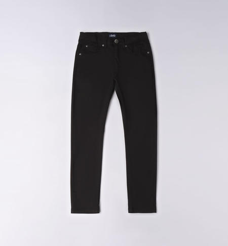 iDO twill trousers for boys from 8 to 16 years NERO-0658
