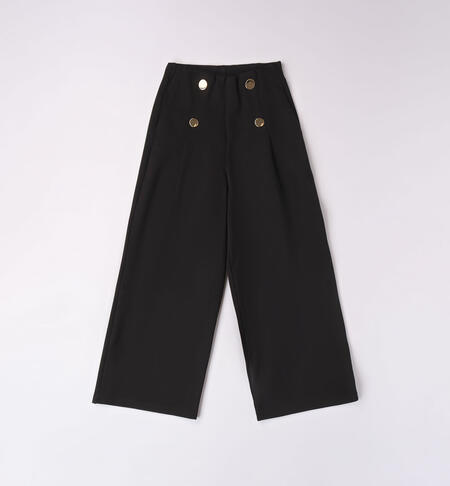 Pantalone vita alta ragazza NERO