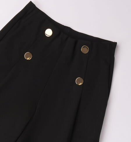 iDO high-waisted trousers for girls from 8 to 16 years NERO-0658