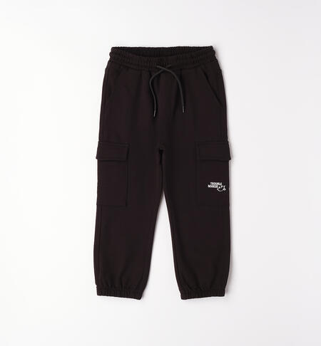 Pantaloni 100% cotone bambino NERO