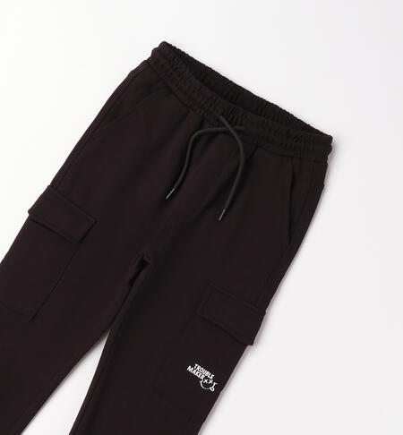 Pantaloni 100% cotone bambino NERO-0658