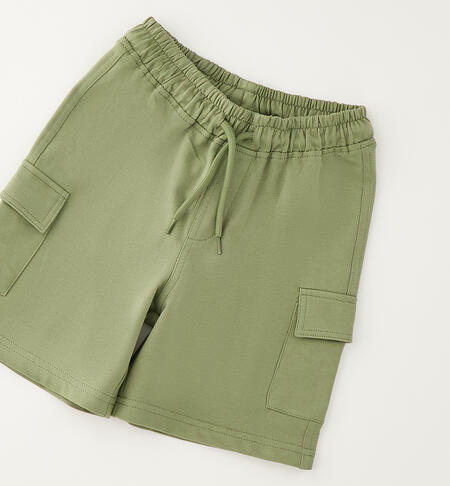 100% cotton trousers for boys VERDE SALVIA-5454