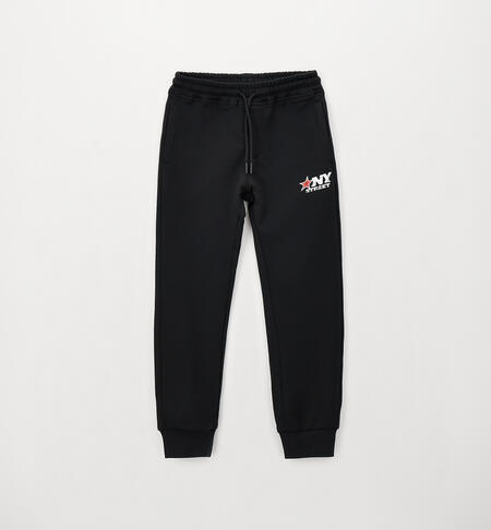 Pantaloni 100% cotone ragazzo NERO
