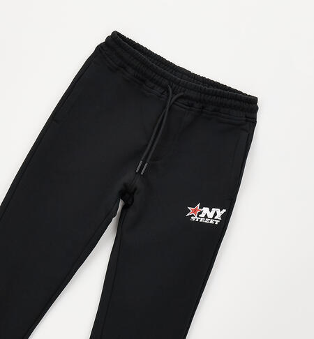 Pantaloni 100% cotone ragazzo NERO-0658