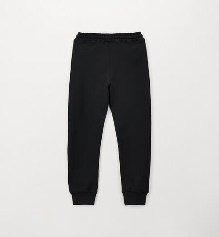 Pantaloni 100% cotone ragazzo NERO-0658