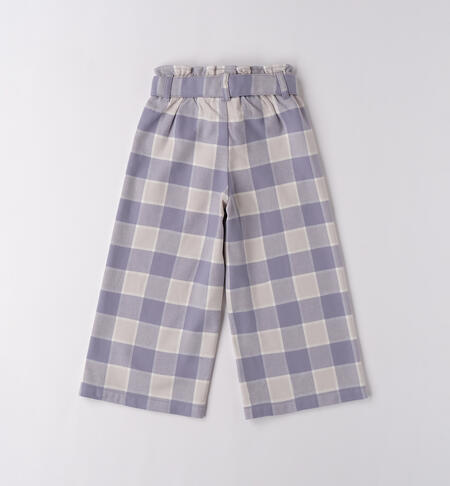 Pantaloni a quadri bambina GRIGIO-3518