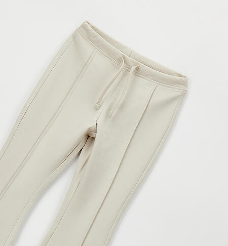 Pantaloni a zampa bambina BEIGE-0434