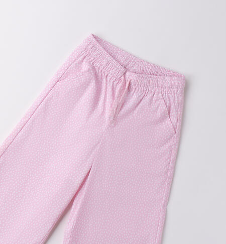 Pantaloni bambina iDO ROSA-BIANCO-6BLB