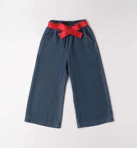 iDO pants for girls STONE WASHED MEDIUM BLUE -7044