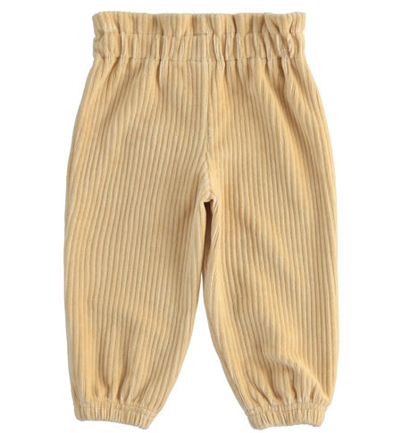 Chenille trousers for girls from 9 months to 8 years iDO BEIGE-0732