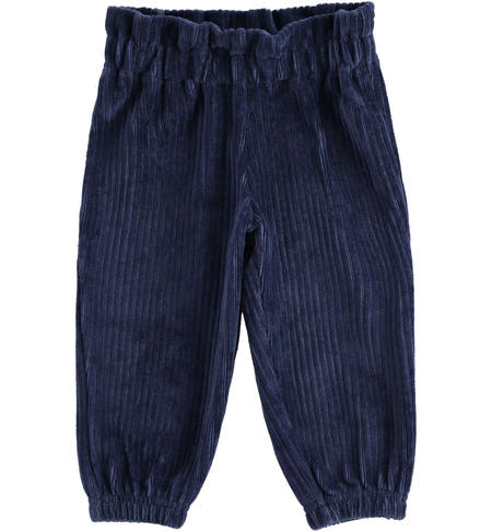 Chenille girl¿s trousers BLUE