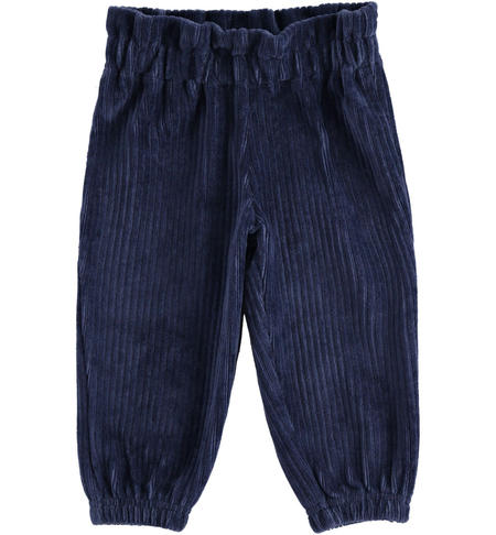 Pantaloni bambina in ciniglia - da 9 mesi a 8 anni iDO NAVY-3854