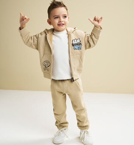 100% cotton children's trousers BEIGE
