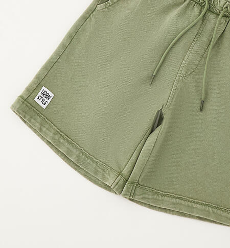 Pantaloni bambino 100% cotone VERDE SALVIA-5454
