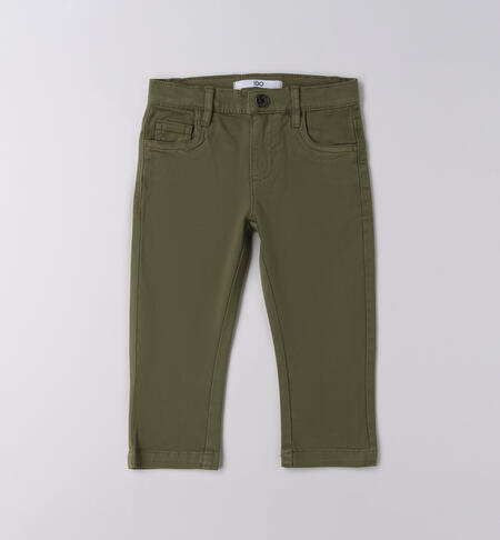 Pantaloni bambino con risvoltini VERDE SALVIA-4951