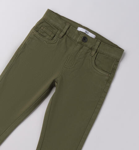 Pantaloni bambino con risvoltini VERDE SALVIA-4951