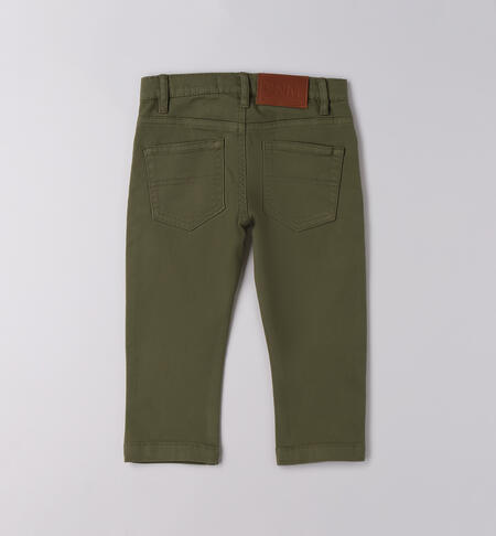 Pantaloni bambino con risvoltini VERDE SALVIA-4951
