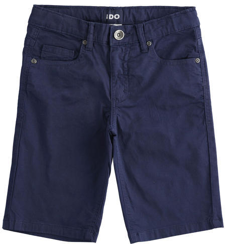 iDO stretch twill short slim fit trousers for girls from 8 to 16 years old NAVY-3854