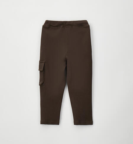 Pantaloni bambino in cotone MARRONE-0854