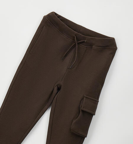 Pantaloni bambino in cotone MARRONE-0854