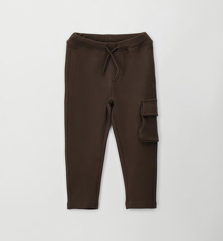 Pantaloni bambino in cotone MARRONE-0854