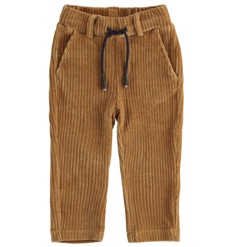 Pantaloni bambino in velluto - da 9 mesi a 8 anni iDO DARK BEIGE-0818